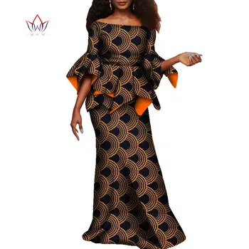 Plus Veľkosť 7XL Afriky, Sukne, Súpravy pre Ženy Bazin Elegany Afrike Oblečenie Dashiki Kvety Tradičné Africké Oblečenie WY8699 4