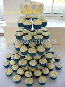 podujatie strana potreby/6 Tier kolo Krásna Vysoko kvalitné Akrylové Cupcake Stojan pre svadobné dekorácie 7