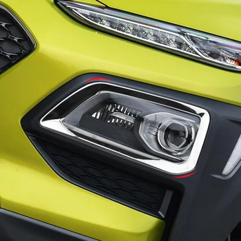 Pre Hyundai Kona Kauai 2017 2018 2019 2020 Chrome Predné Hmlové Svetlo Lampy Výbava Kryt Foglight Dekorácie, Doplnky, Auto Styling