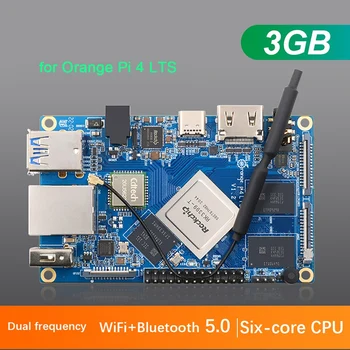 Pre Orange Pi4 Lts (3GB) základná Doska Rockchip RK3399 3GB LPDDR4+16 G EMMC Wifi+Bluetooth5.0 Podporu Android Ubuntu, Debian 13