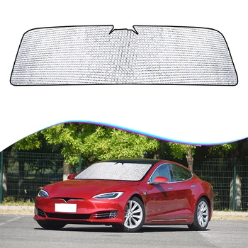 Pre Tesla Model S 2016-2022 Auto Protislnečnú Ochranu proti UV žiareniu Opony slnečník Clonu Predné Sklo Kryt Chrániť Súkromie Príslušenstvo 16