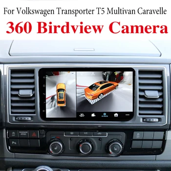 Pre Volkswagen VW Transporter T5 Multivan Caravelle Auto Multimédiá GPS Audio Rádio Navigačné koliesko NAVI Hráč CarPlay 360 BirdView