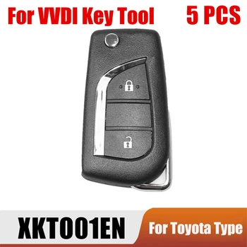 Pre Xhorse XKTO01EN Diaľkové Tlačidlo Univerzálne Diaľkové Kľúčový Nástroj Pre Toyota Typ VVDI Kľúčový Nástroj 5 ks/Veľa 8