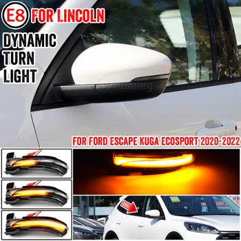 Prejdite Blinker Lampa Spätné Zrkadlo Indikátor Auto Dynamické LED Zase Signálneho Svetla Na Ford Kuga Uniknúť CX482 2019 2020 2021 2022 13