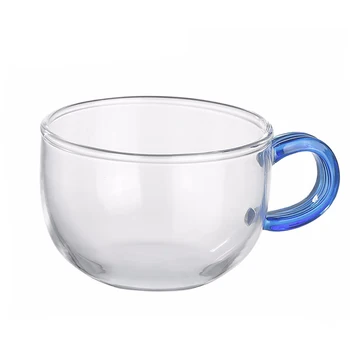 Pribrala tepelne-odolné sklo pohár mlieka šálku kávy koktailového pohára krištáľovo priehľadné pohár farba zvládnuť vypiť pohár pár pohár 15