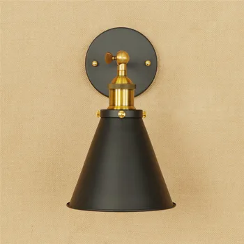 Priemyselné Vintage LED Nástenné svietidlo Železa Upraviť Stenu Spálne Lampa Black Loft Starožitné Svietidlá Nástenné Sconce Deco Domov Lampara Porovnanie 9