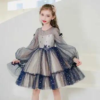 Princezná šaty dievčatá šaty načechraný gázy dievčatko deti klavír kostým narodeniny organizujeme večerné šaty 10