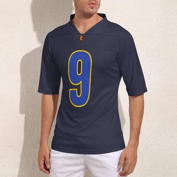 Prispôsobenie Los Angeles Č. 9 Futbalové Dresy Vintage Mužov Rugby Jersey Športových Váš Návrh Rugby Tričko