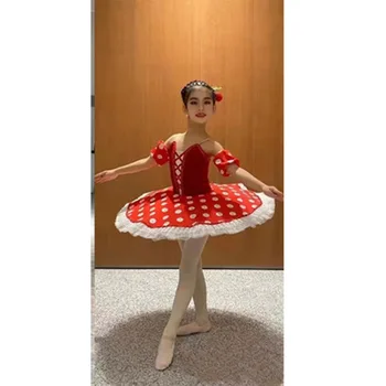 Prispôsobený Variácie Chipollino Baletu Červený Biely Balet Šaty, Kostým Tanečné Predstavenie,Deti Raleigh Ledford Balet Tutus 4