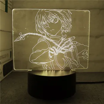 Prispôsobiť Usb Led Nočné Svetlo Dotyk Spálňa Nočné Svetlo pre Deti Anime Hunter X Hunter Dekor Svetlo 3d Lampa lampa Hisoka 3