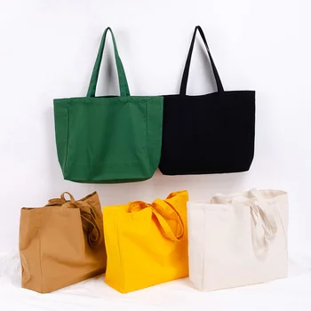 Prázdne Zelená Nakupovanie Plátené tašky Jediný Ramenný Bavlna Ručné Plátené tašky Kabelky Crossbody Tašky Pre Ženy