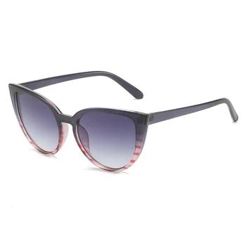 Retro Cat Eye Ženy Gradient slnečné Okuliare Módne Odtiene UV400 Mužov Trendov Prúžok Luxusné Dizajnér Slnečné Okuliare 6