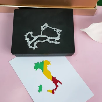 Rezanie kovov Die Schránky Plesne, talianske Mapy na rezanie Die DIY Papier Karty procese DIY rezanie Kovov Formy Mapu 17