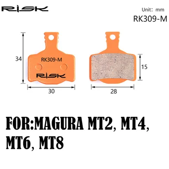 RIZIKO Full-metal Požičovňa Disk Brzdové Doštičky pre MAGURY MT2/MT4/MT6 MT8 Kotúčovou Brzdou Nastavenie Podložky 1 Pár 9