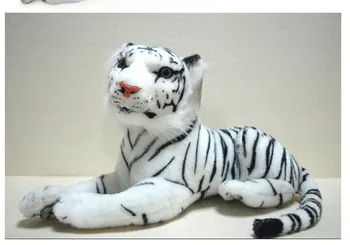 roztomilý malý biely tiger hračky plyšové simulaiton biely tiger bábika nové leží tiger bábika darček asi 40 cm 2402 13