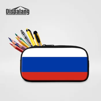 Ruskú Vlajku Peračník Školy Grafické Efekty Ženy Kawaii Kozmetické Tašky Na Cestovanie Deti Malé Zips Pero Box Vrece Pre Školy 16