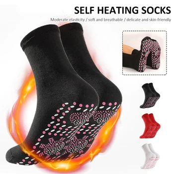Samovoľne sa zahrievajúce Magnetické Ponožky pre Ženy, Mužov Samostatne Vyhrievané Ponožky Tour magnetoterapia Pohodlné Zime Teplé Masáž Ponožky