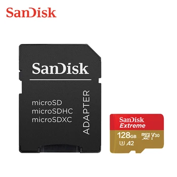 SanDisk Extreme Micro SD Karty 32 GB, 64 GB Flash Pamäte, Karta 128 gb kapacitou 256 GB 512 gb diskom 1 TB TF Karty A2 U3 V30 microSDHC/microSDXC Pre 5