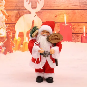 Santa Claus Bábiky Elektrické Plyšové Hračky, Vianočné Ozdoby Domov Festival Figúrky Navidad Darček Nový Rok Dekorácie Veselé Vianoce