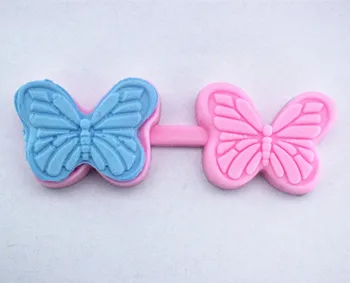 Silikónové formy Motýľ Tvar Ručne vyrábané Mydlo Sviečka Formy Čokoládový Fondant Tortu Formy na Pečenie Formy DIY Nástroje