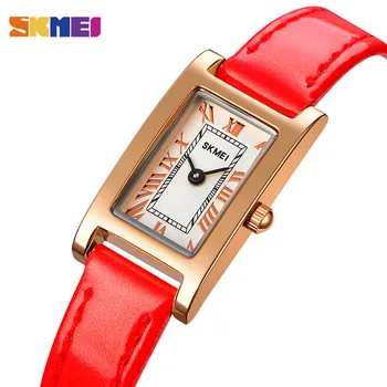 SKMEI Japan Quartz, 3Bar Nepremokavé Ženy Hodinky Top Značky Luxusný Kožený Remienok Dámske Náramkové hodinky reloj mujer 1783 4