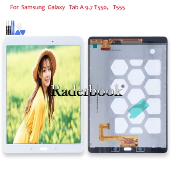 SM-T550 T555 Pre Samsung Galaxy Tab 9,7 SM-T550 T555 LCD Displej Dotykovej Obrazovky Montáž +Nástroje 7