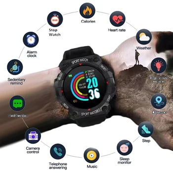 Smart Hodinky Muži Ženy Dotykovej Obrazovky a Šport Fitness Náramky, Náramkové hodinky Vodotesné Bluetooth Pre Android Ios FD68S Smartwatch Mužov 4