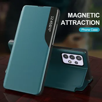 Smart Zobrazenie Okna Magnetické puzdro Pre Samsung Galaxy A52 5G 6.5