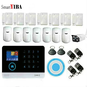 SmartYIBA Bezdrôtový GSM&WIFI Smart Home poplašných Systémov Súpravy Infračervený Snímač Pohybu Dverí Upozornenie s APP Control 10