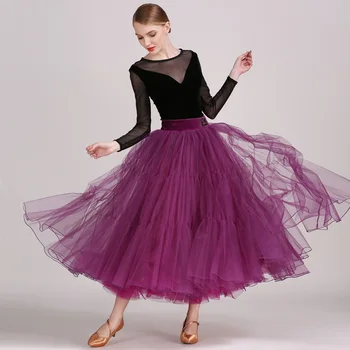 spoločenský tanec šaty štandardné sála šaty svetelný kostýmy, šaty pre spoločenský tanec valčík fialové šaty hore a sukne 11