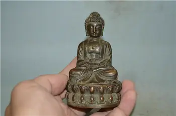 Staré Tibete Tibetskej Bronz Budhizmus lekárnika rulai sochu Budhu 14