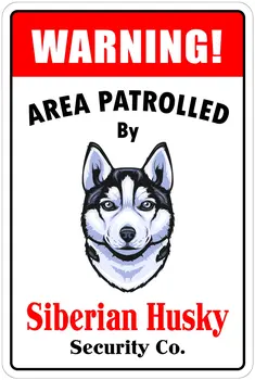 StickerPirate Upozornenie Oblasti Patrolled tým, Sibírsky Husky, 8