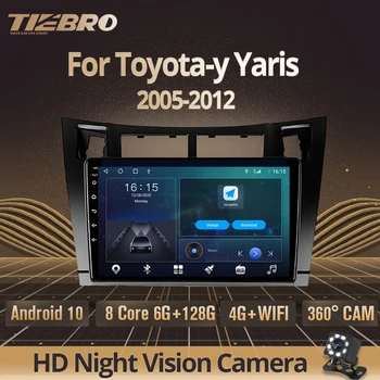TIEBRO 2 Din Android 10.0 autorádia Pre Toyota-y Yaris 2005-2012 Auto Multimediálny Prehrávač, GPS Navigáciu Carplay DSP Č. 2 Din DVD 18