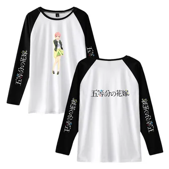 Typický Quintuplets Dlhý Rukáv Tričko Muži Ženy Anime Tlač Streetwear Harajuku Štýl Móda Raglan Dlhý Rukáv Top