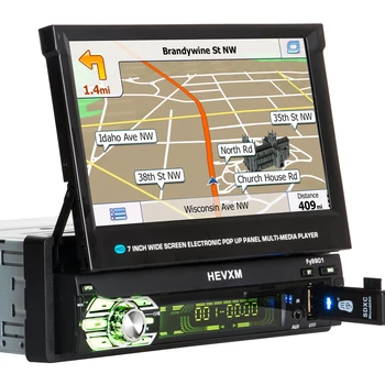 Univerzálny 9901 1 Din Auto Multimediálny Prehrávač Auto Audio Stereo FM Rádio, GPS Navigácia, Bluetooth 1 DIN, 7