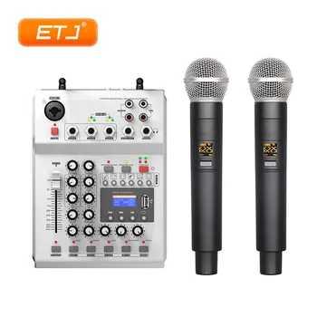 UR880 Audio Mixer Konzoly S UHF Duálny Bezdrôtový Mikrofón Systém Karaoke Mikrofón 5