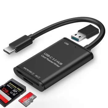USB čítačka Kariet Typu C OTG adaptér mobilného telefónu čítačka kariet COMBO, multi-in-one príslušenstvo USB 3.0 vysokorýchlostné čítačky na karty SD TF 11