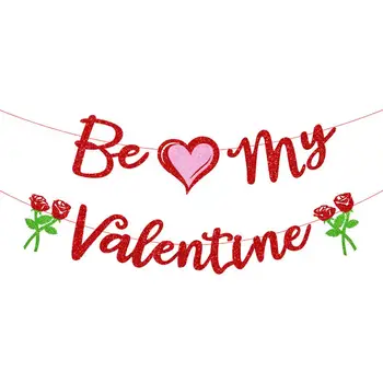 Valentines Srdce Garland Banner - Happy Valentine ' s Day Party Banner - Valentine Dekorácie Pre Domov - Závesy Výzdoba Pre Weddi 9