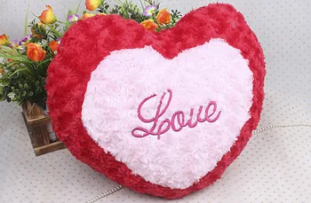 Valentín dar Lásky plyšové srdce rose vankúš Romantický červené srdce vankúš Svadobné a domáce dekorácie 8