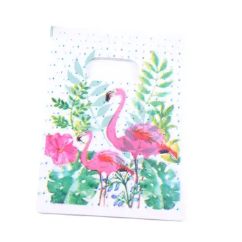 Veľkoobchod 100ks/množstvo 15*20cm Luxusné Módne Oblečenie Package Tašky s Flamingo Prospech Narodeninovej Party Balenie
