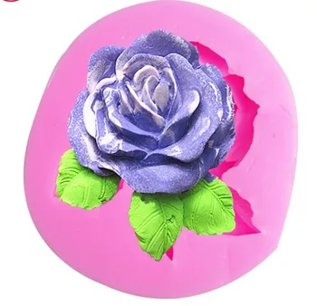 veľké ruže kvet Silikónové 3D Formy Riad Non-Stick Cake Decoration Fondant biscuit Formy mydlo čokoláda, Formy 1