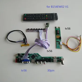 VGA, AV, TV, USB, LCD, LED Controller auta diy Rada ovládač ZVUKU Pre B154EW02 V1 1280*800 kábel monitora obrazovke 14