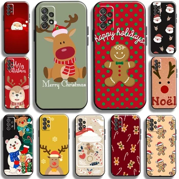 Vianočné Cute Santa Claus Telefón puzdro Pre Samsung Galaxy A72 5G Coque Carcasa Úplný ochranný Kryt TPU Shockproof 11