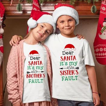 Vianočné detské T-shirt Xmas Party Darček Chlapci Dievčatá Tričko Oblečenie, Oblečenie pre Deti, T Košele Roztomilý Krátky Rukáv Topy Čaj 8