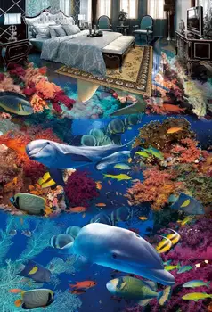 vlastné vinylové podlahy foto tapety Morských Koralov Obývacia izba, spálňa nástenná maľba tapety, pvc podlaha, moderné tapety