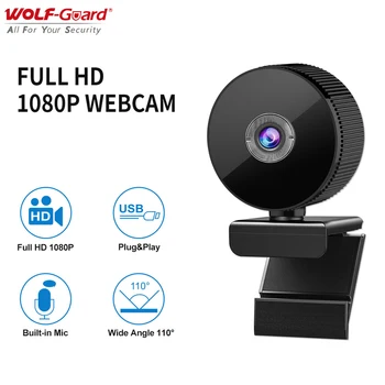 Vlk-Stráže 1080P 4K rozlíšení Full HD USB2.0/3.0 Webcam Netcamera s Mikrofónom Plug and Play Pre PC, MAC pracovnej Plochy Notebooku Stretnutia 3