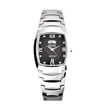 Volfrámové ocele hodinky pánske obdĺžnikové dvojité kalendár nosenie-odolné vodotesné hodinky dámske hodinky business pánske Hodinky 11