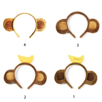 Vtipné Banán Čelenky Cartoon Zvierat Opice Hairband Strán Výkon Pokrývku Hlavy Tému Kostým, Doplnky Do Vlasov 11