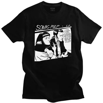 Vtipné Mužov Pulp Fiction T-tričko Krátke Rukávy Bavlna Quentin Tarantino Tričko Film Film Tričko Mia Wallace Tee Topy Oblečenie 1