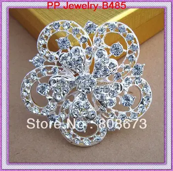 Vysoká Kvalita Ohromujúci Diamante Veľké Kvetinové Svadobné Kytice Brošňa Hot Predaj Ženy Strany Brošňa Lady Šatku Kolíky 18